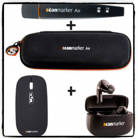 Sada Scanmarker Air & pouzdro & sluchátka & myš Sada Scanmarker Air & pouzdro & sluchátka & myš