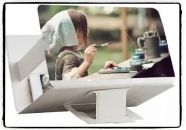 Zvětšovací 3D obrazovka k mobilnímu telefonu  (Bílá)